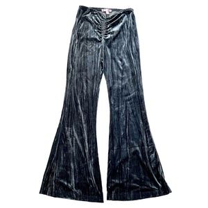 Urban Outfitters Black Velvet Flare Pants